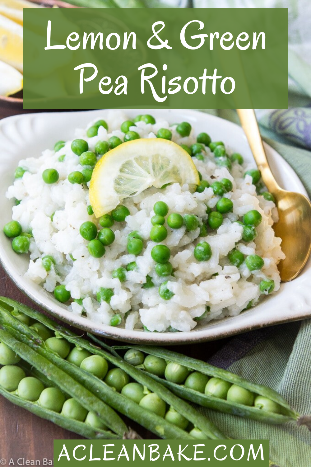 Lemon & Green Pea Risotto (Gluten free and Dairy Free)