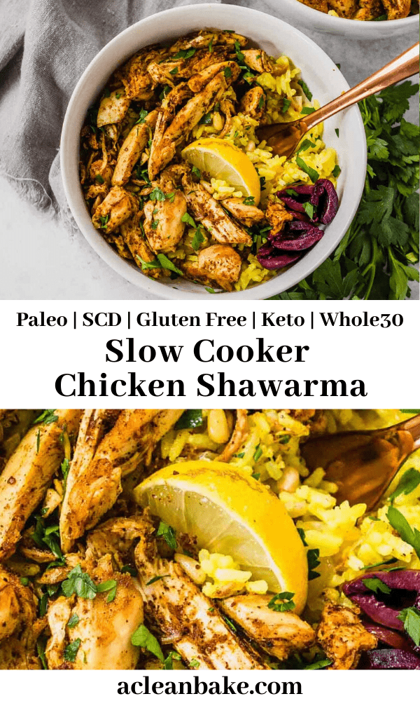Slow Cooker Chicken Shawarma (Gluten Free, Paleo, and Whole30)