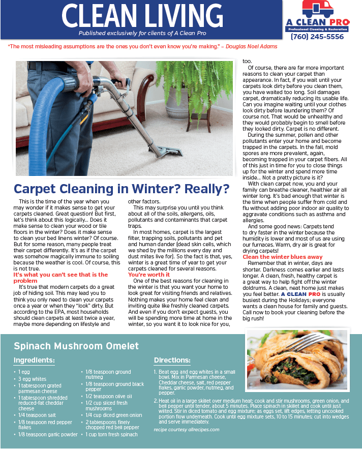 Sign up for our monthly newsletter today! Carpet Cleaning Victorville