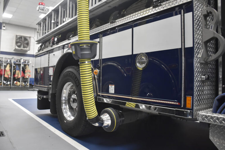 New ACS Plymovent installation with MRP rail Firehouse Exhaust