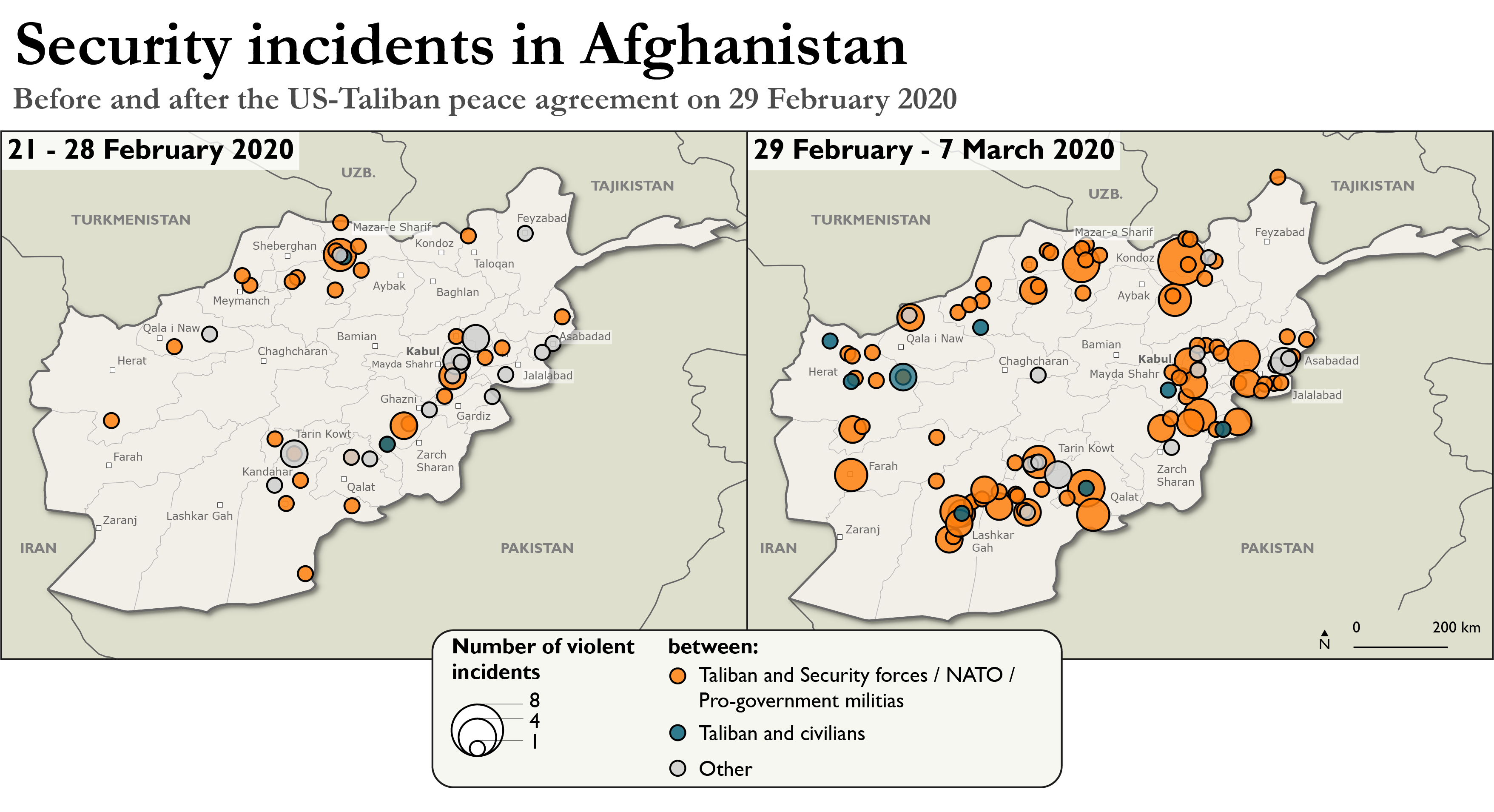 Security Incidents in Afghanistan FebruaryMarch 2020