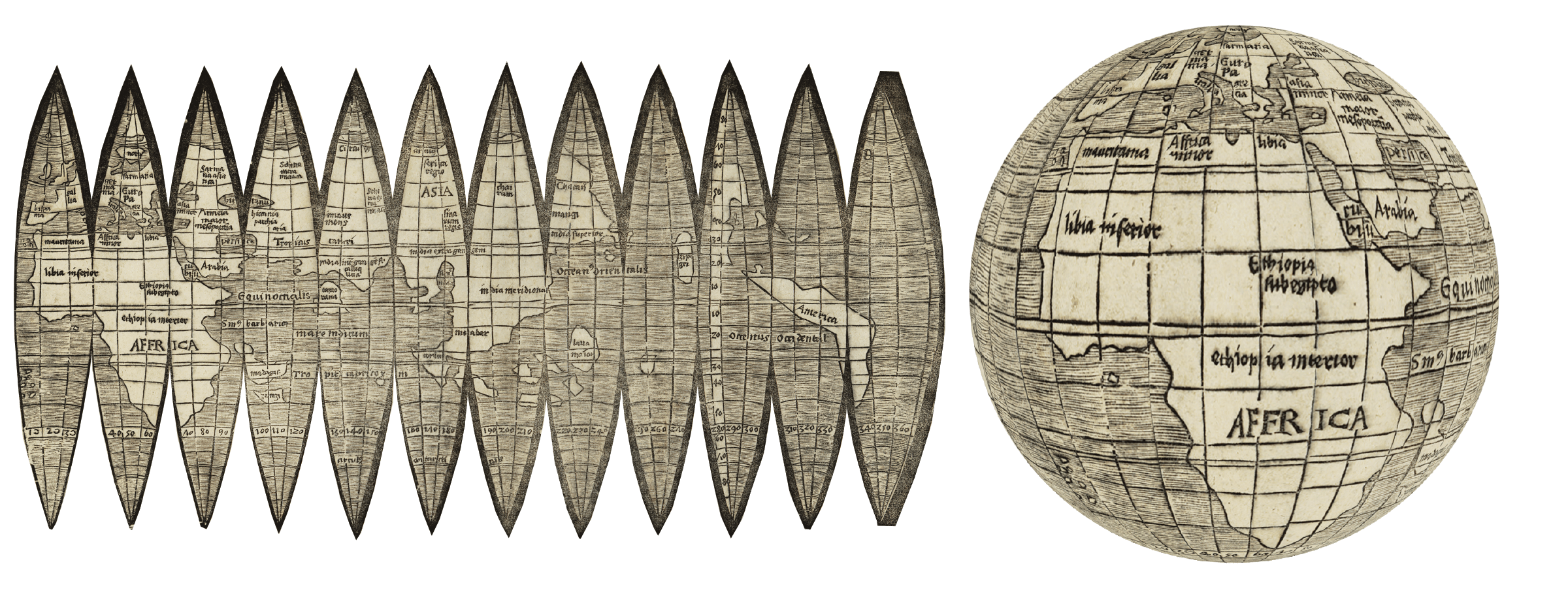 Fig. 2.3 Waldseemüller’s Globe, 1507 Mapping an Atlantic World