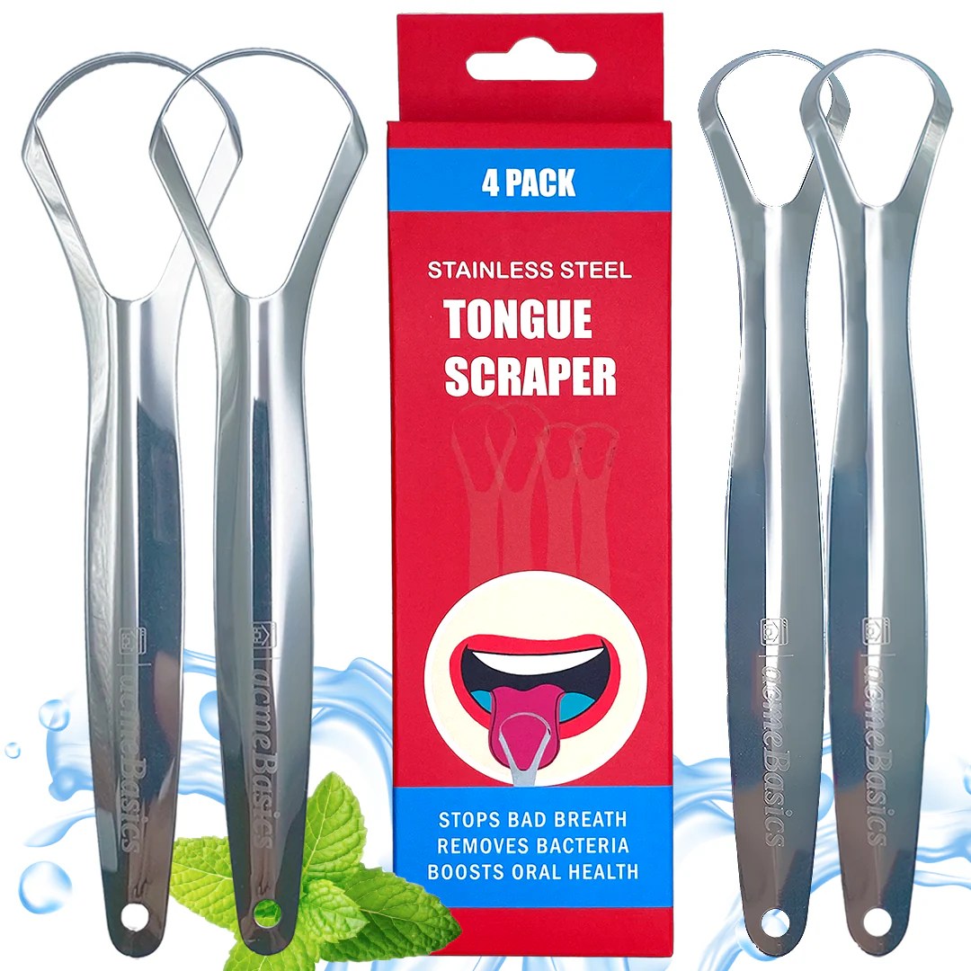 Acme Basics Stainless Steel Tongue Scraper (4 Pack) 10.95. For bad