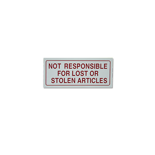 "Lost or Stolen Articles" Sign ACME Display