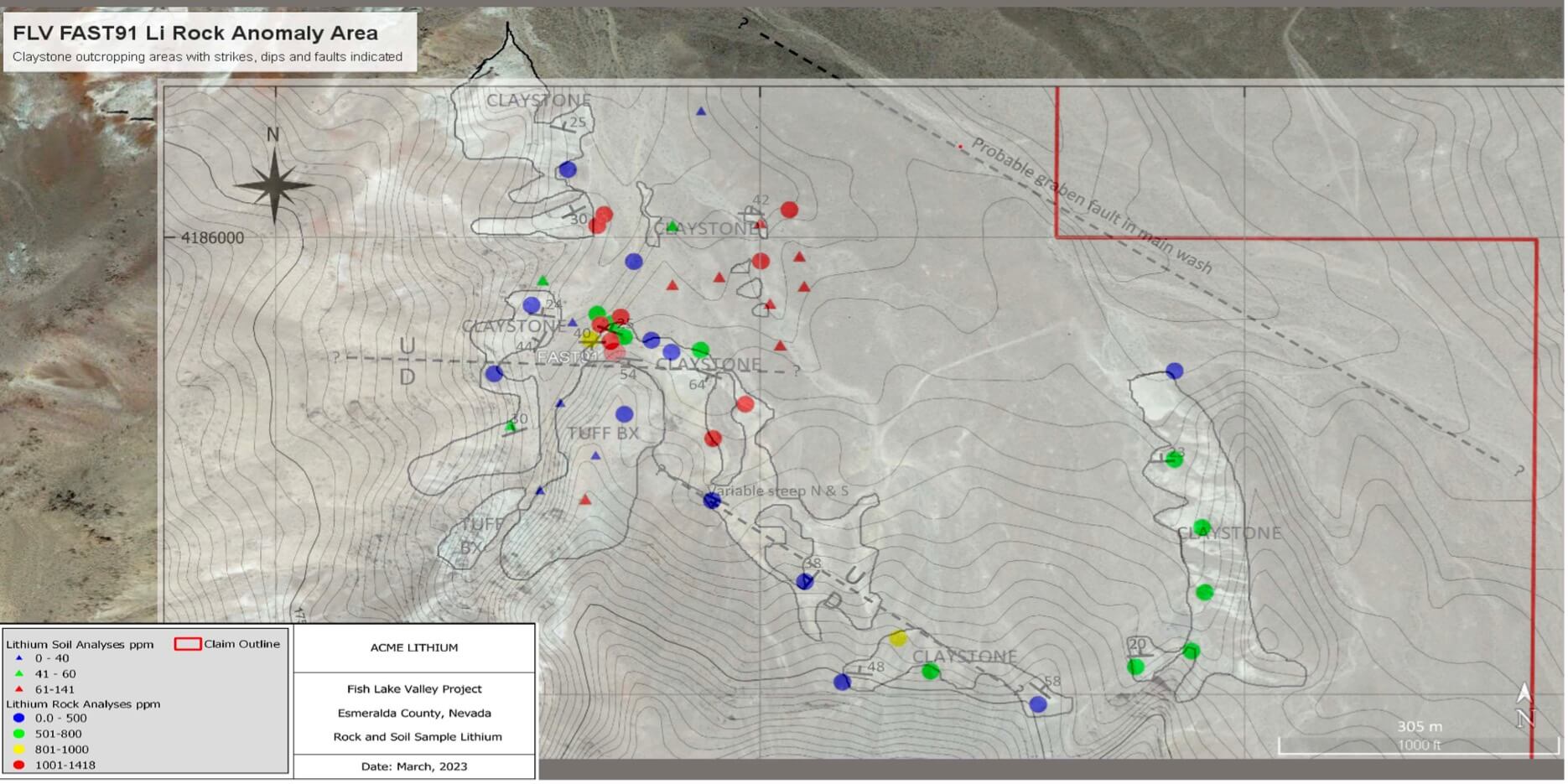 ACME Lithium Receives Highest Lithium Values to Date at Fish Lake
