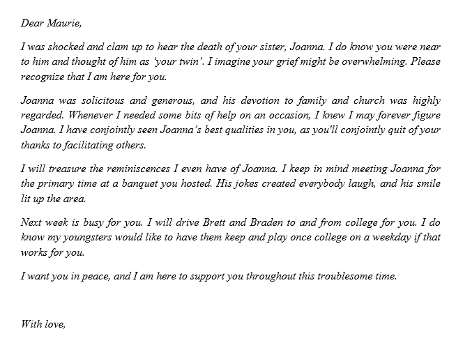 Condolence Letter And Its Example You Can Use Template Business PSD