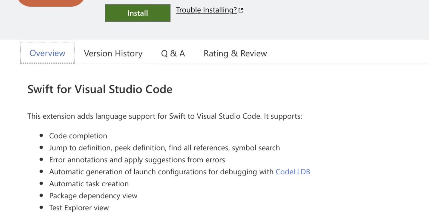 Conoce más sobre la extensión de Swift para Visual Studio Code