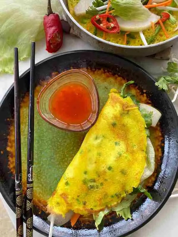 Vegetarian Vietnamese Rice Crepes (Bánh xèo) A Cook Within