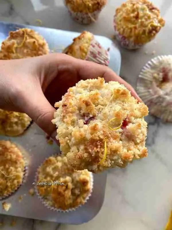 Eggless strawberry and lemon muffins A Cook Within
