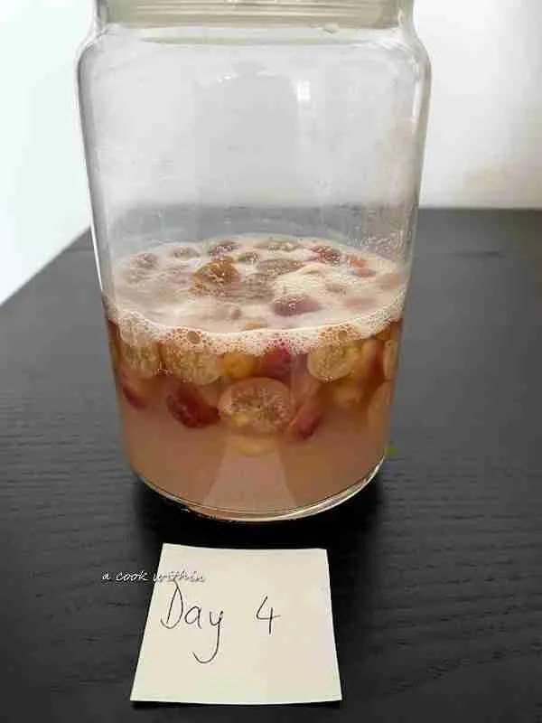 Making fruit yeast water from grapes A Cook Within