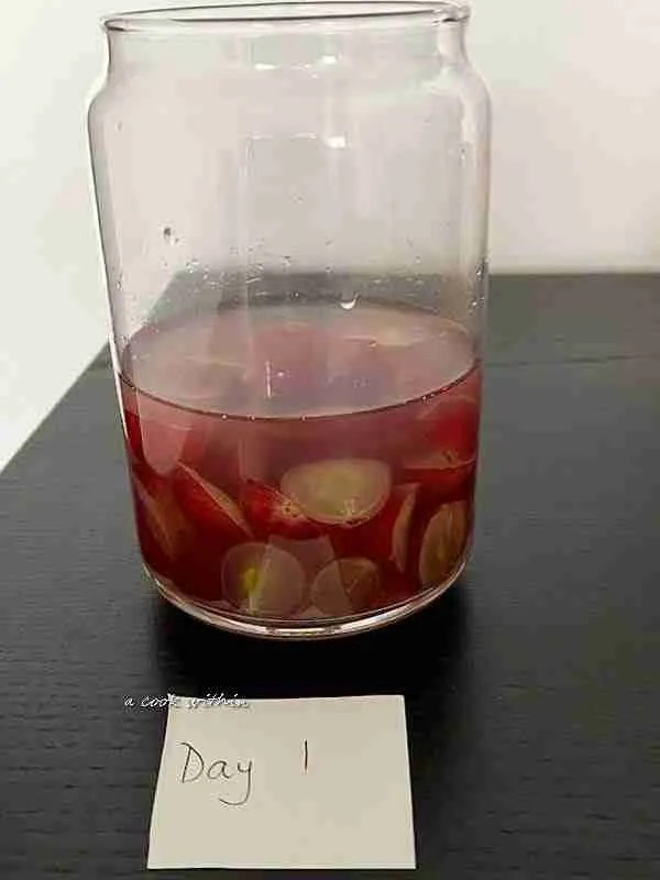 Making fruit yeast water from grapes A Cook Within