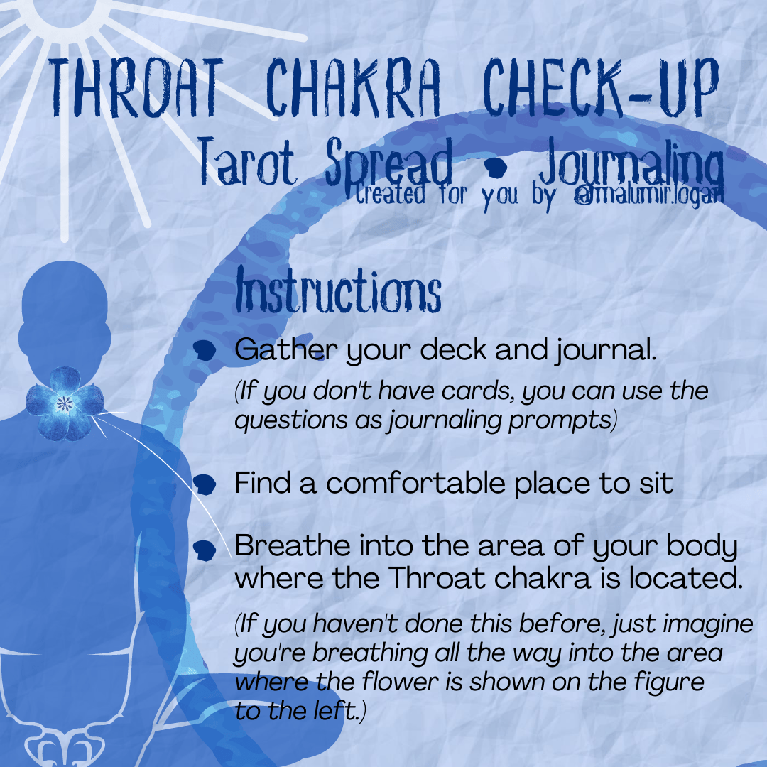 Throat Chakra CheckUp! Throat Chakra Tarot Spread and Journaling