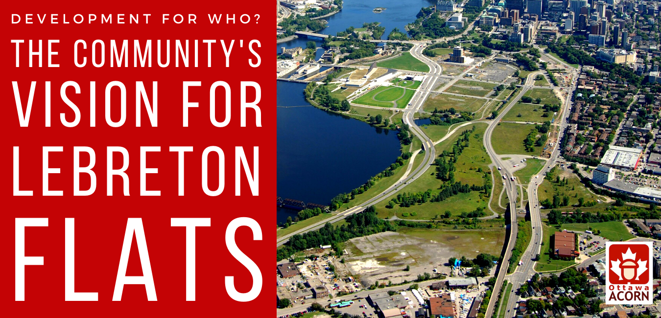 Ottawa ACORN members deliver their demands for the LeBreton Flats to