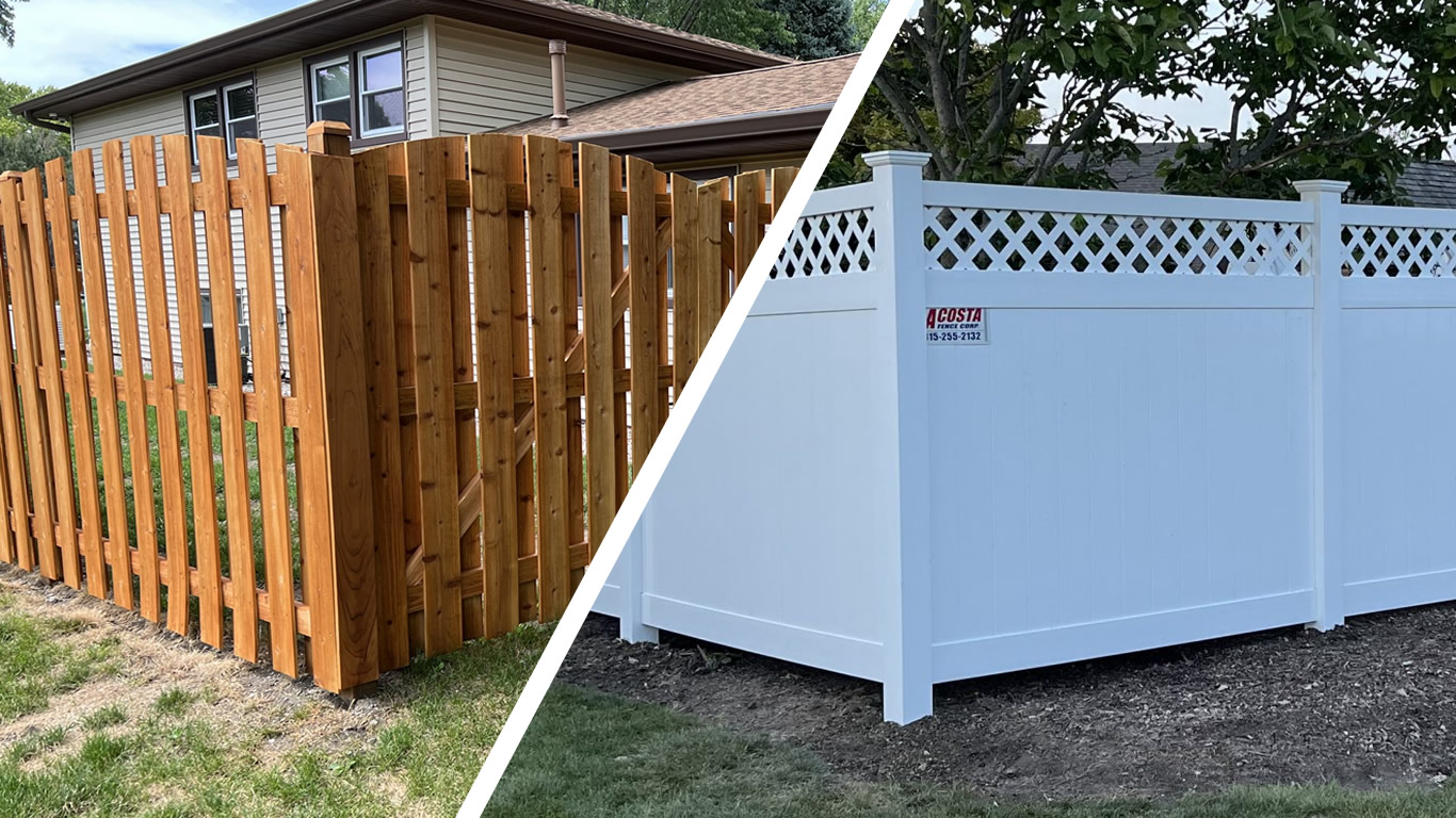 PVC/Vinyl vs Cedar Wood Fencing Acosta Fence Company
