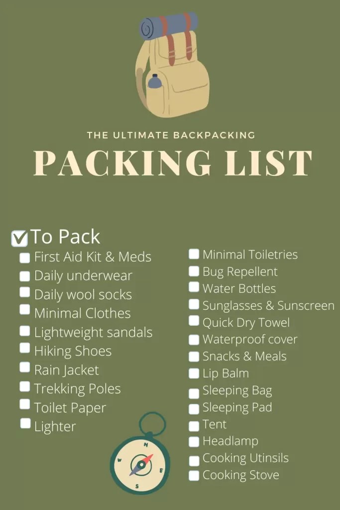 The Best Basic Backpacking Checklist For Warm Weather Hiking A