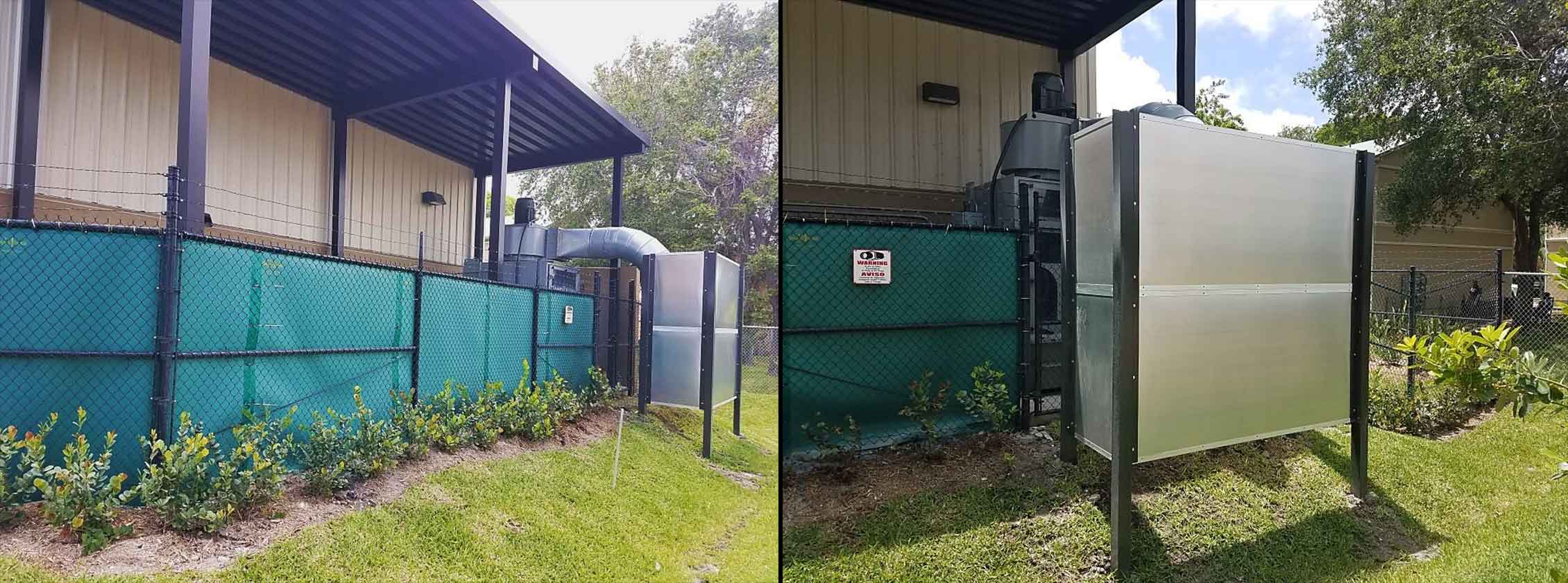 Air Exhaust Noise Barrier Acoustiblok site