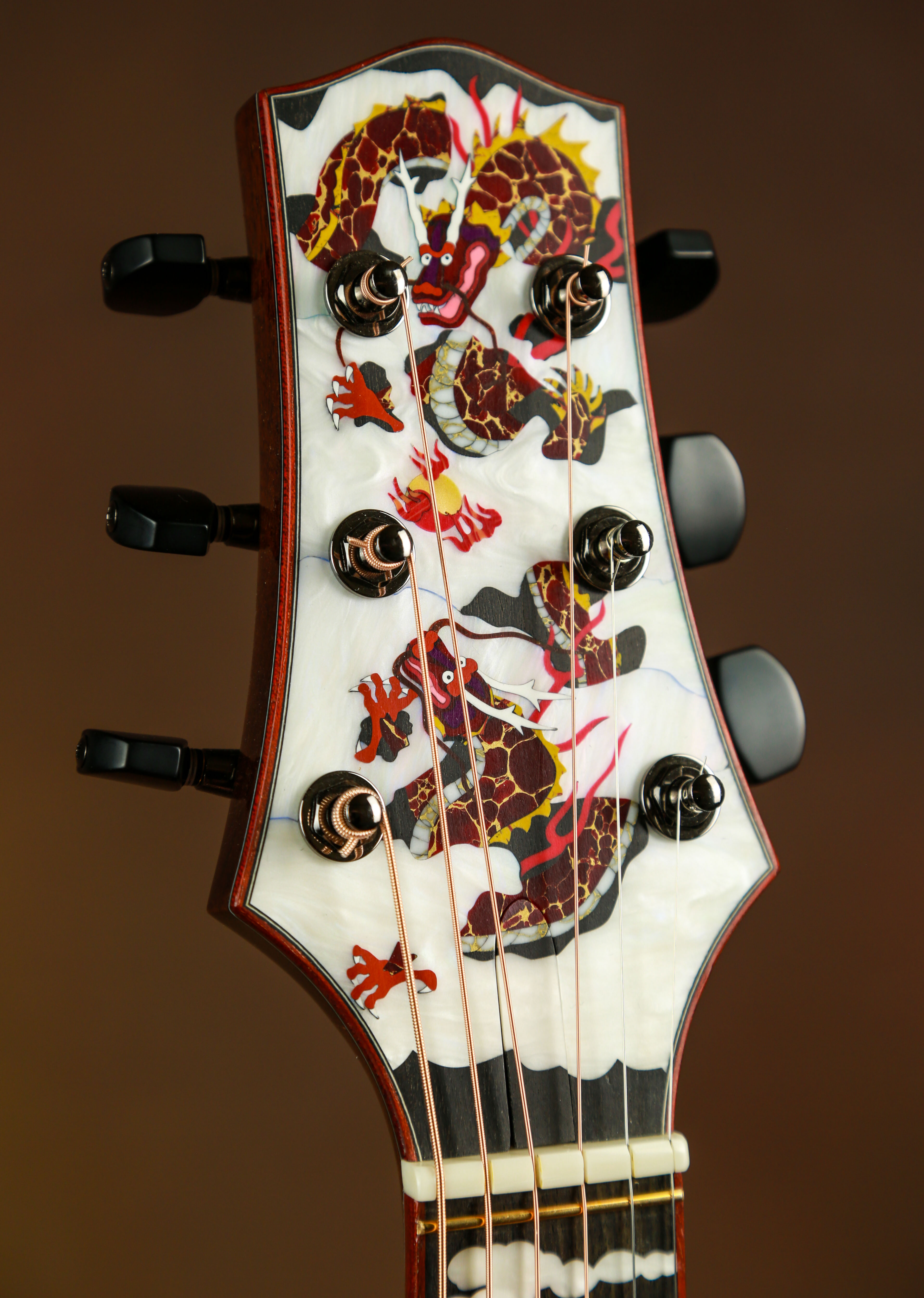 Harvey Leach The Great Wall Masterpiece Art Guitar OM Acoustic The