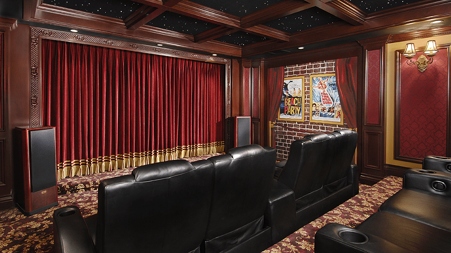 Garage home theater AcousticSmart Home Theater Interiors