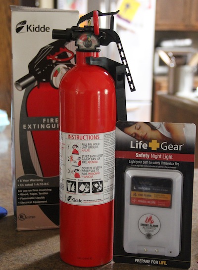 Life Gear Fire Safety Night Light And Kidde Fire Extinguisher