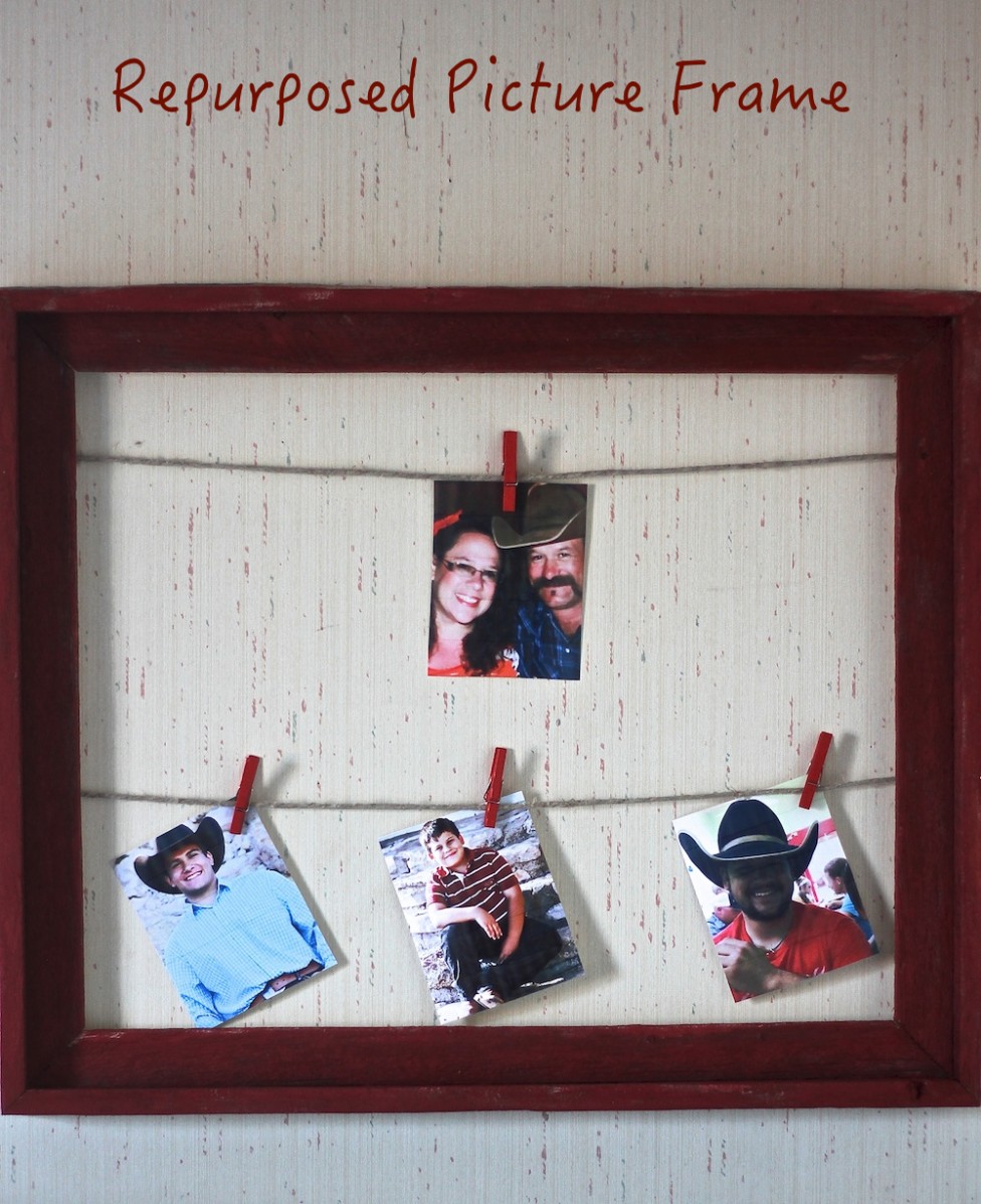 DIY Made Easy Repurposed Picture Frame A Cowboy's Wife