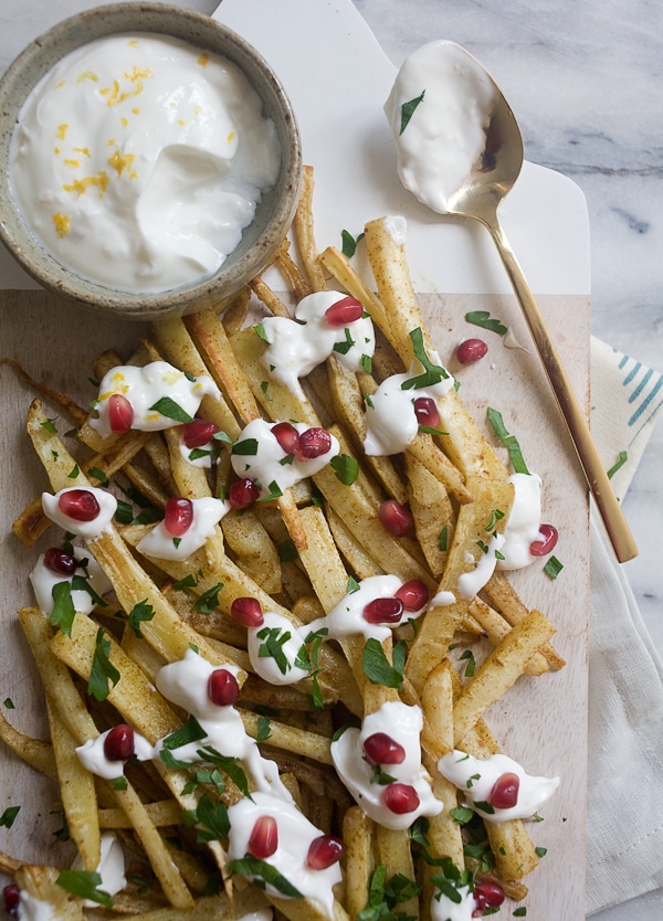 Spiced Parsnip Fries with Roasted Garlic Yogurt A Cozy Kitchen