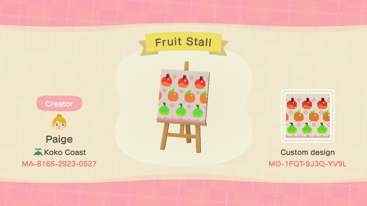 Fruit Stand Pattern Animal Crossing Pattern Gallery & Custom Designs