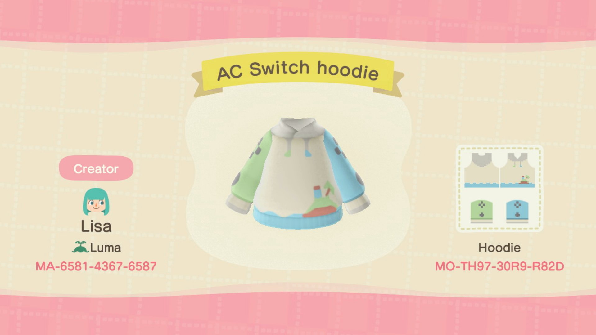 Animal Crossing Switch Hoodie Animal Crossing Pattern Gallery