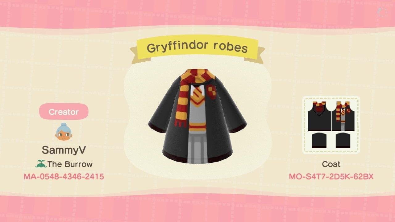 Gryffindor Outfits Animal Crossing Pattern Gallery & Custom Designs
