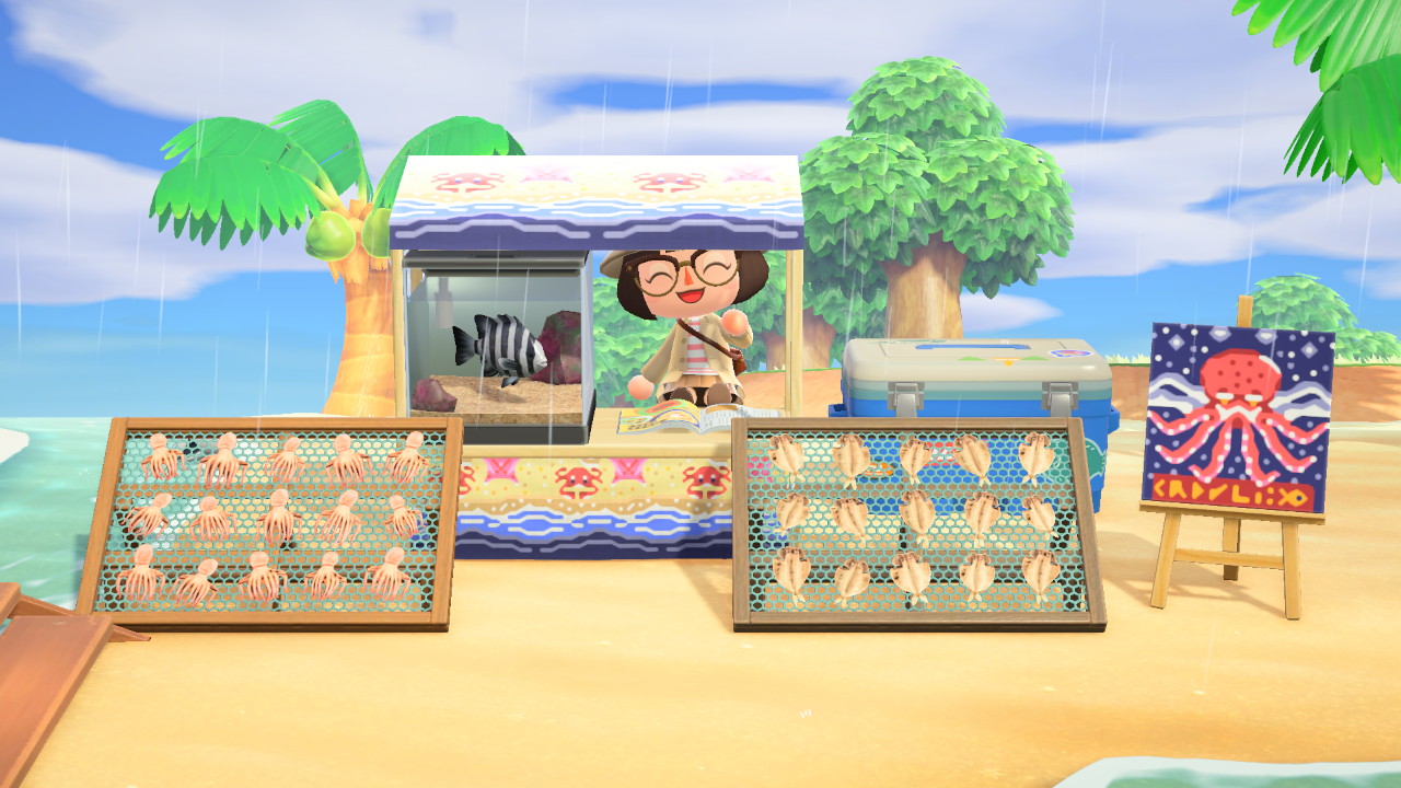 Fish Stand & Sign Animal Crossing Pattern Gallery & Custom Designs