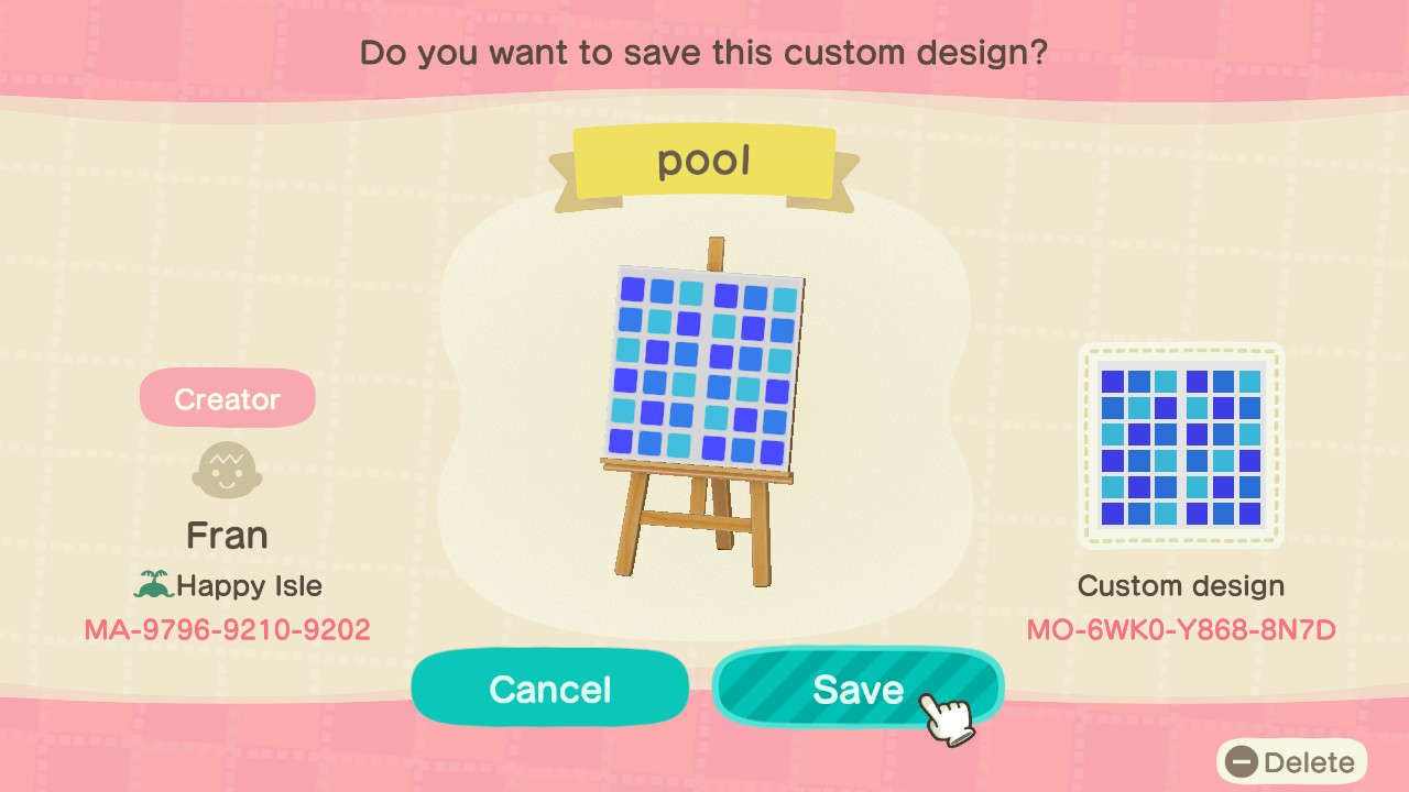 Pool Tiles Animal Crossing Pattern Gallery & Custom Designs