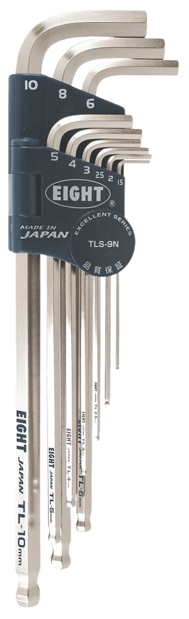 BALL END LONG HEX KEY ( ALLEN KEY ) SET – TLS-9NX ( EIGHT ) | Acpaul