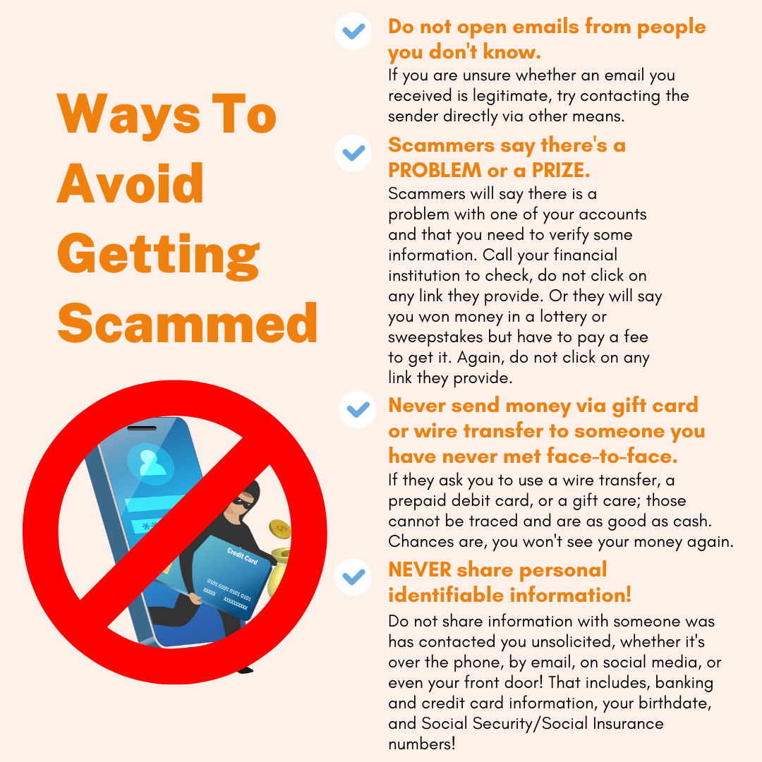 Here are a few tips on how to avoid getting scammed! ACPE Federal