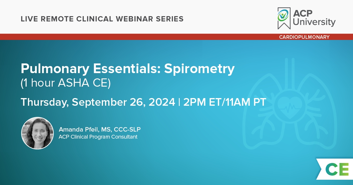 Pulmonary Essentials Spirometry ACPlus