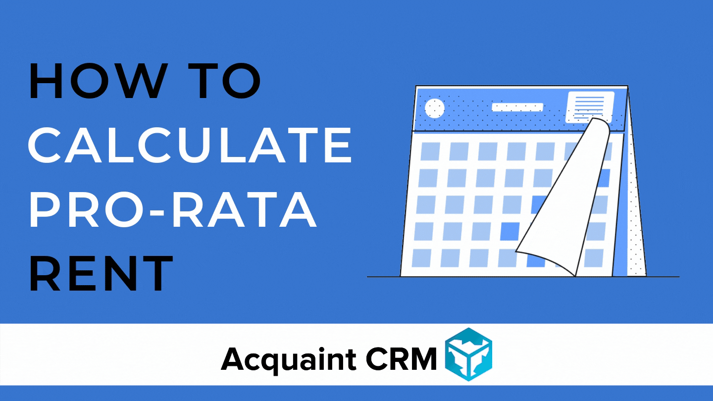 How to Calculate ProRata Rent Estate & Lettings Agents Property CRM