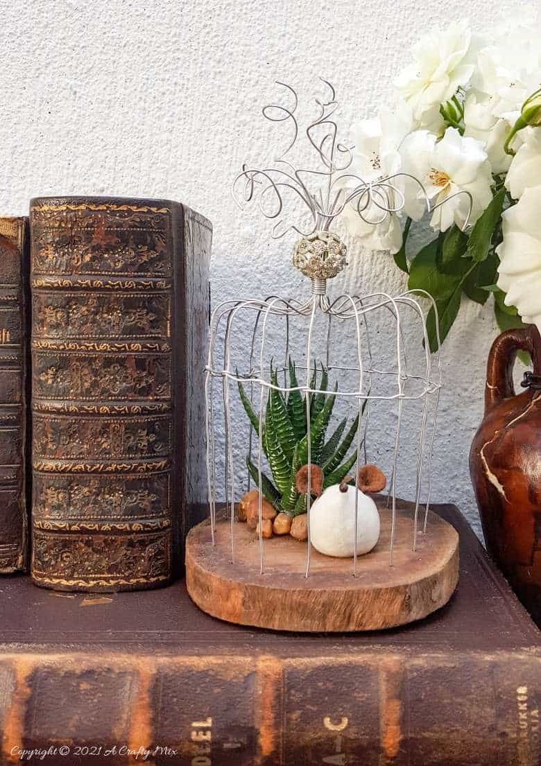 Handcrafted Art Deco Wire Birdcage Easy DIY A Crafty Mix