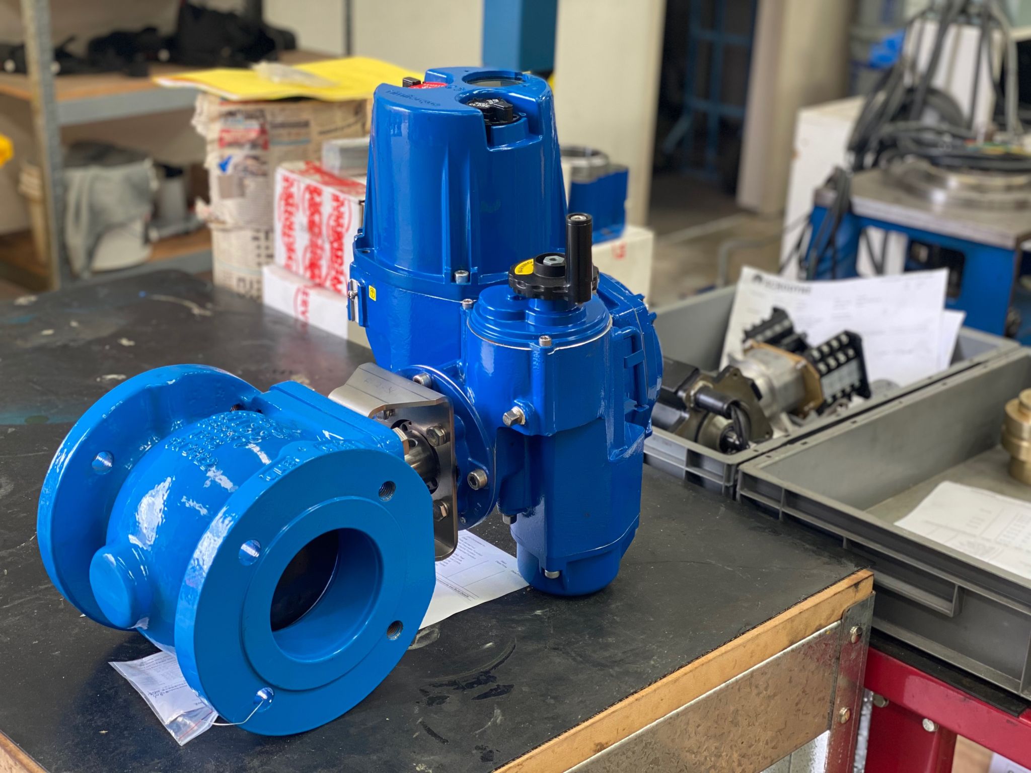 LIMITORQUE QX ON A MILLIKEN PLUG VALVE Acrodyne