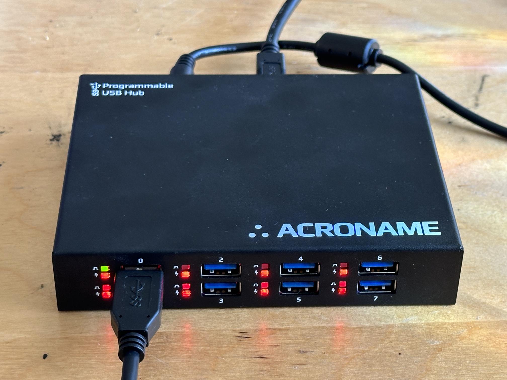 Virtually plug and unplug your USB connections with the USBHub3+ Acroname