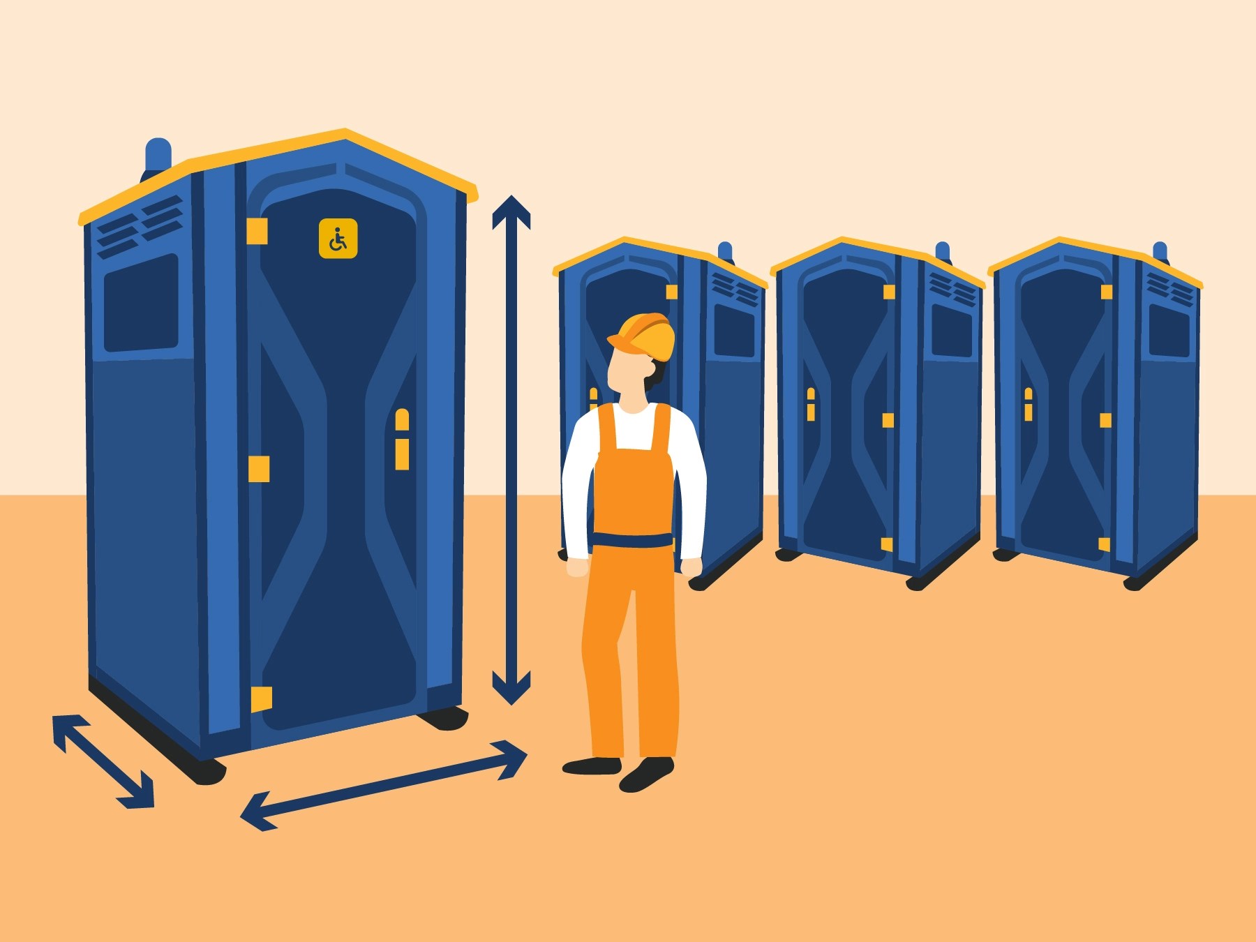 Porta Potty Dimensions (Standard, Deluxe, and BigRentz