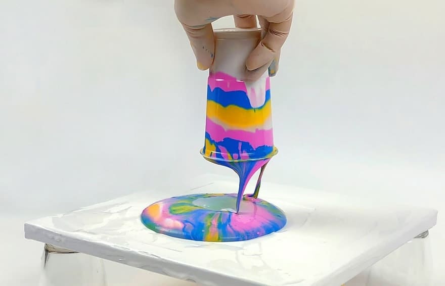 Acrylic Pouring Ratgeber Anleitung für die Pouring Technik