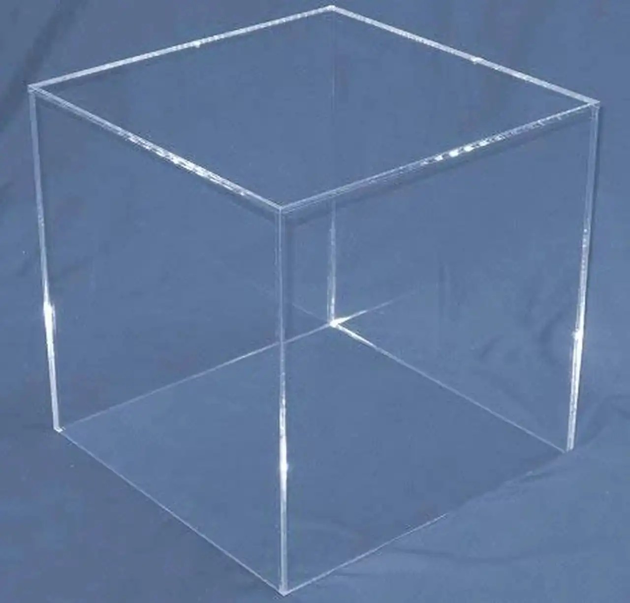 14″ Clear Square 5Sided Acrylic Cube Acrylic Display Manufacturing