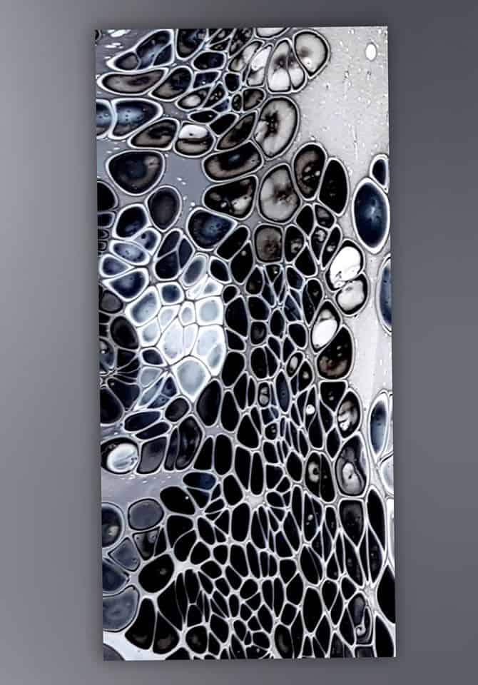 8 Black and White Acrylic Pours You can Get Lost in