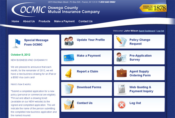 Insurance Website Launch & Web Application Design ACS, Inc. Web