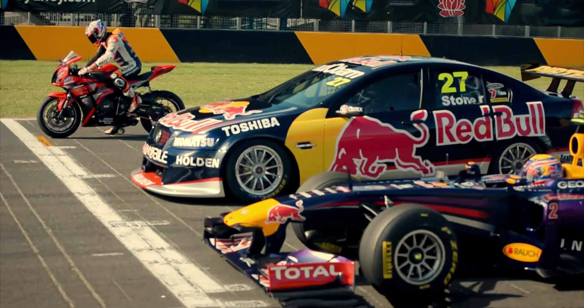 SUPERCAR VS. MOTORBIKE VS. F1 CAR … THERE CAN BE ONLY ONE Action A Go