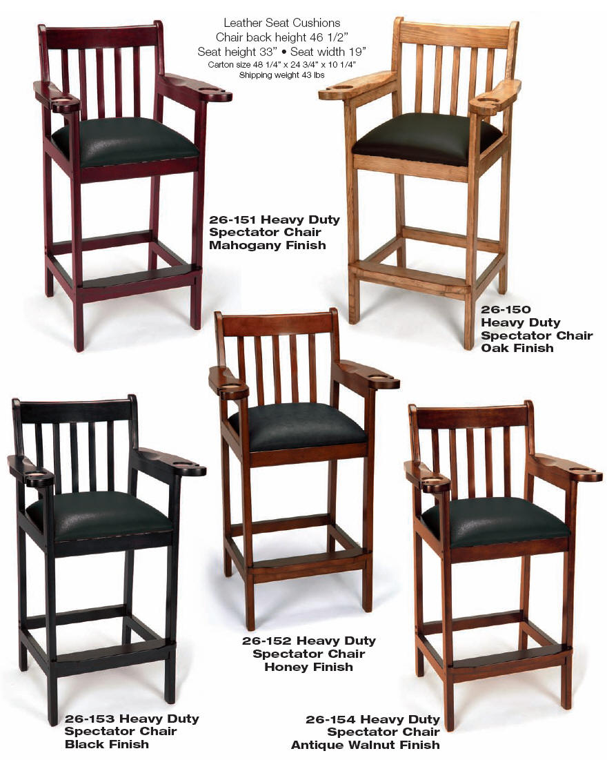 Action Billiards spectator chairs