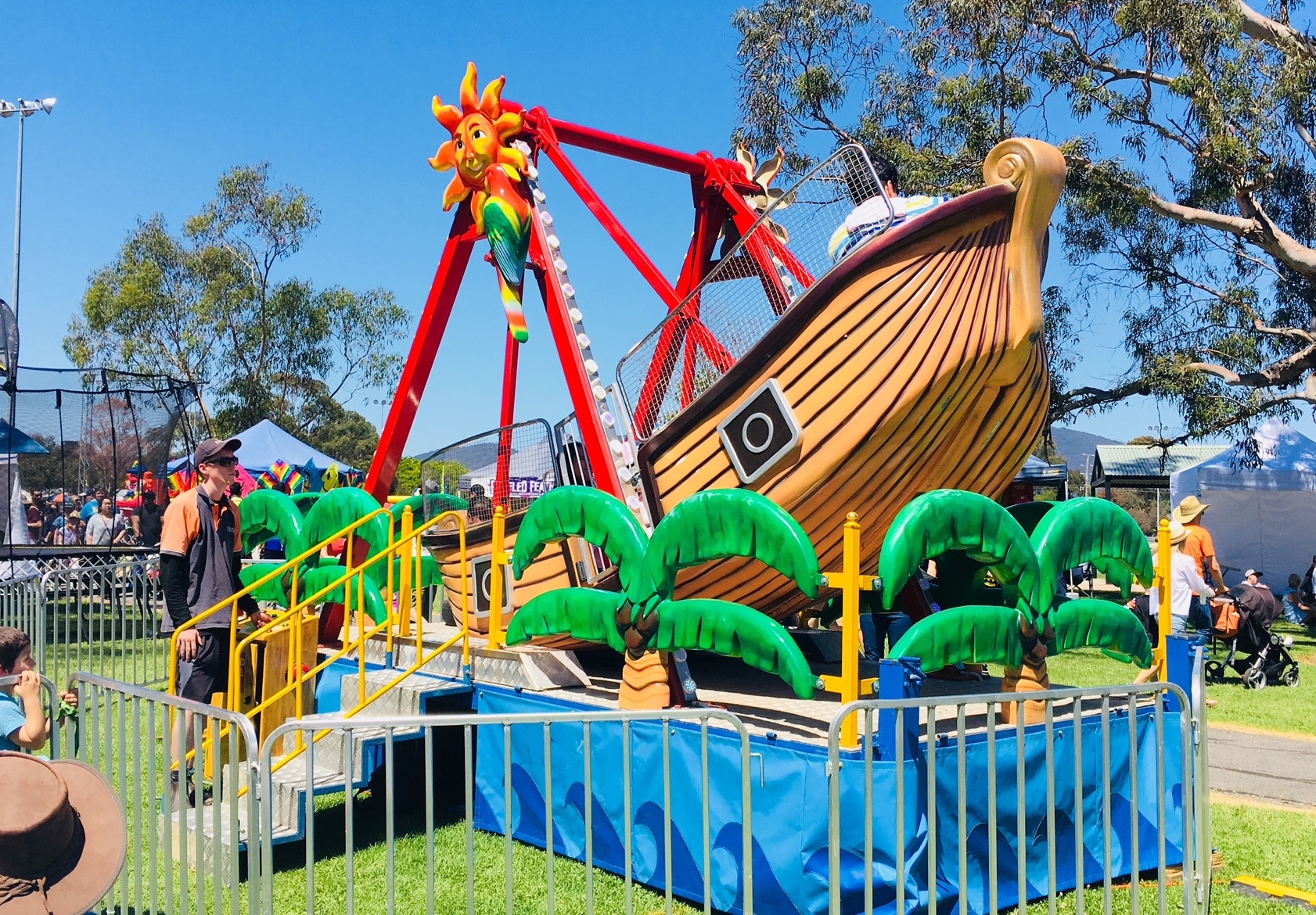 Pirate Ship Ride Action Events Amusement Hire Melbourne Jumping
