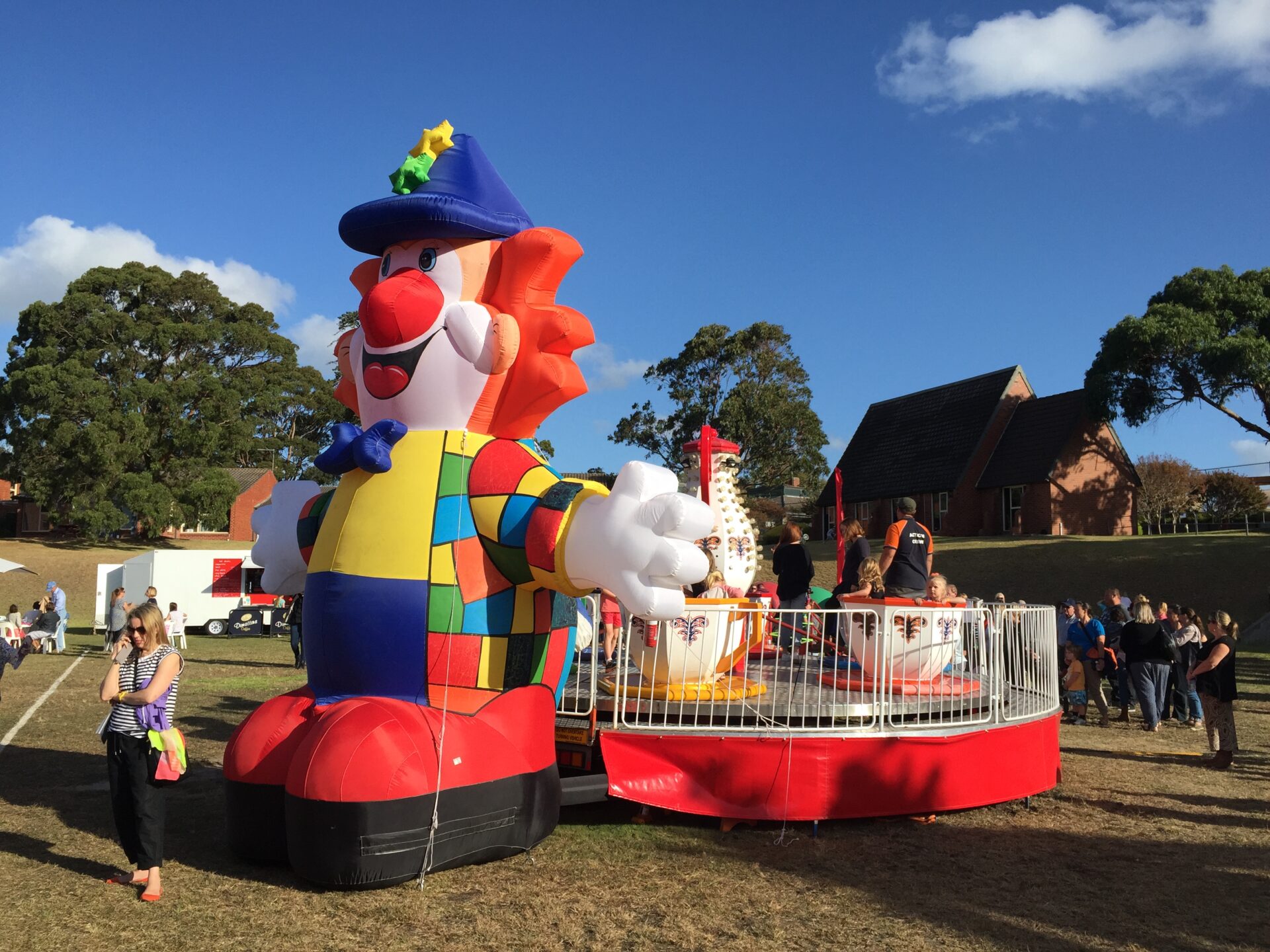 Inflatable Clown for Carnivals and Fairs Action Events Amusement Hire Melbourne Jumping