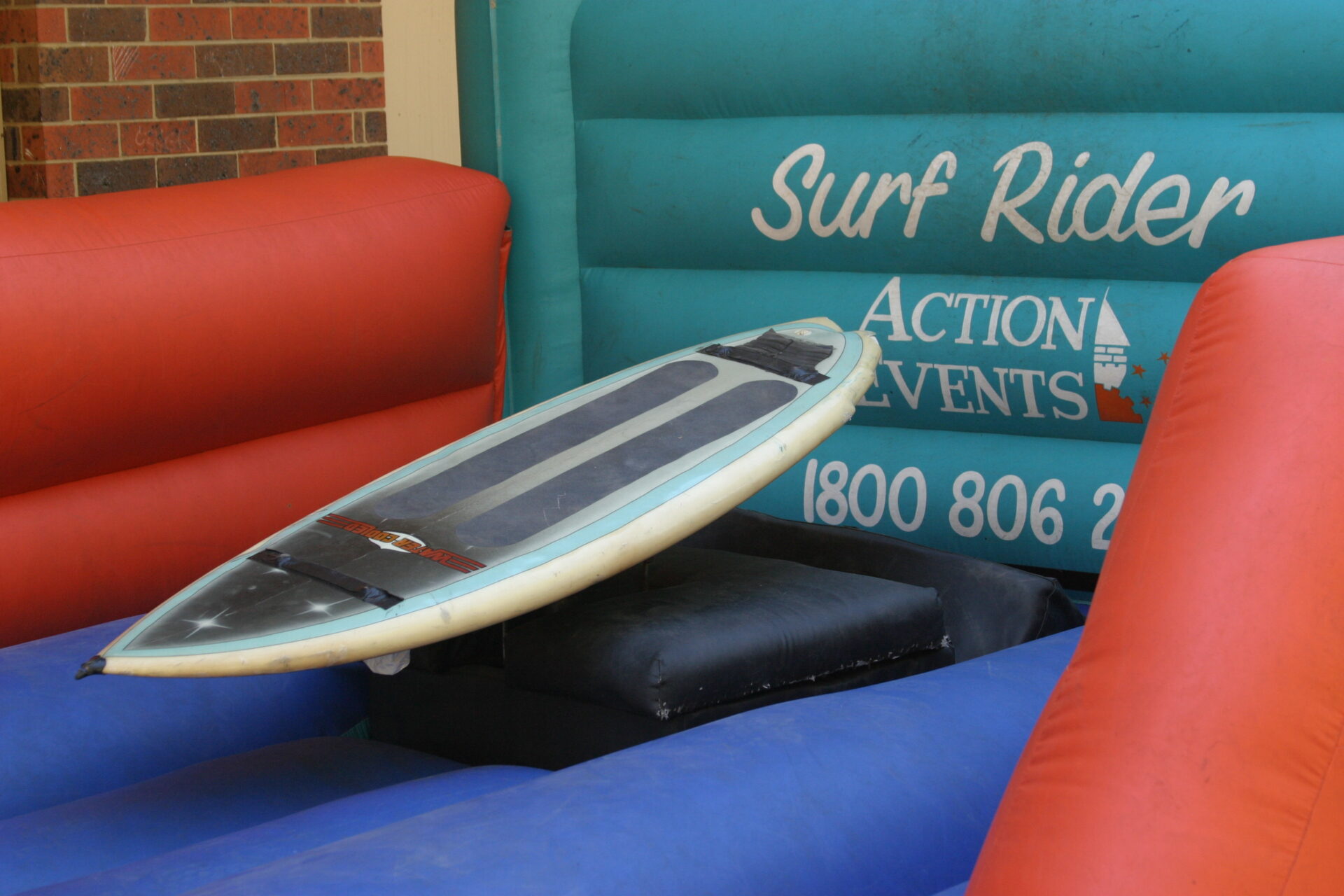 Inflatable Surfboard Ride Action Events Amusement Hire Melbourne