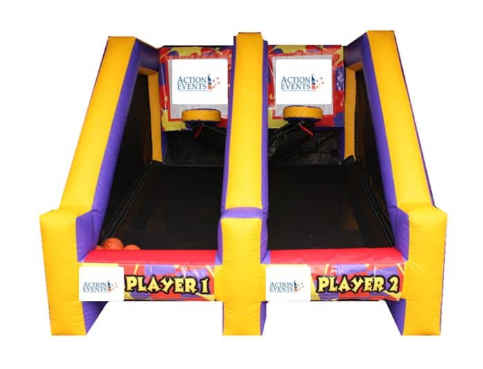 Inflatable Basketball Game with Dual Lanes Action Events Amusement