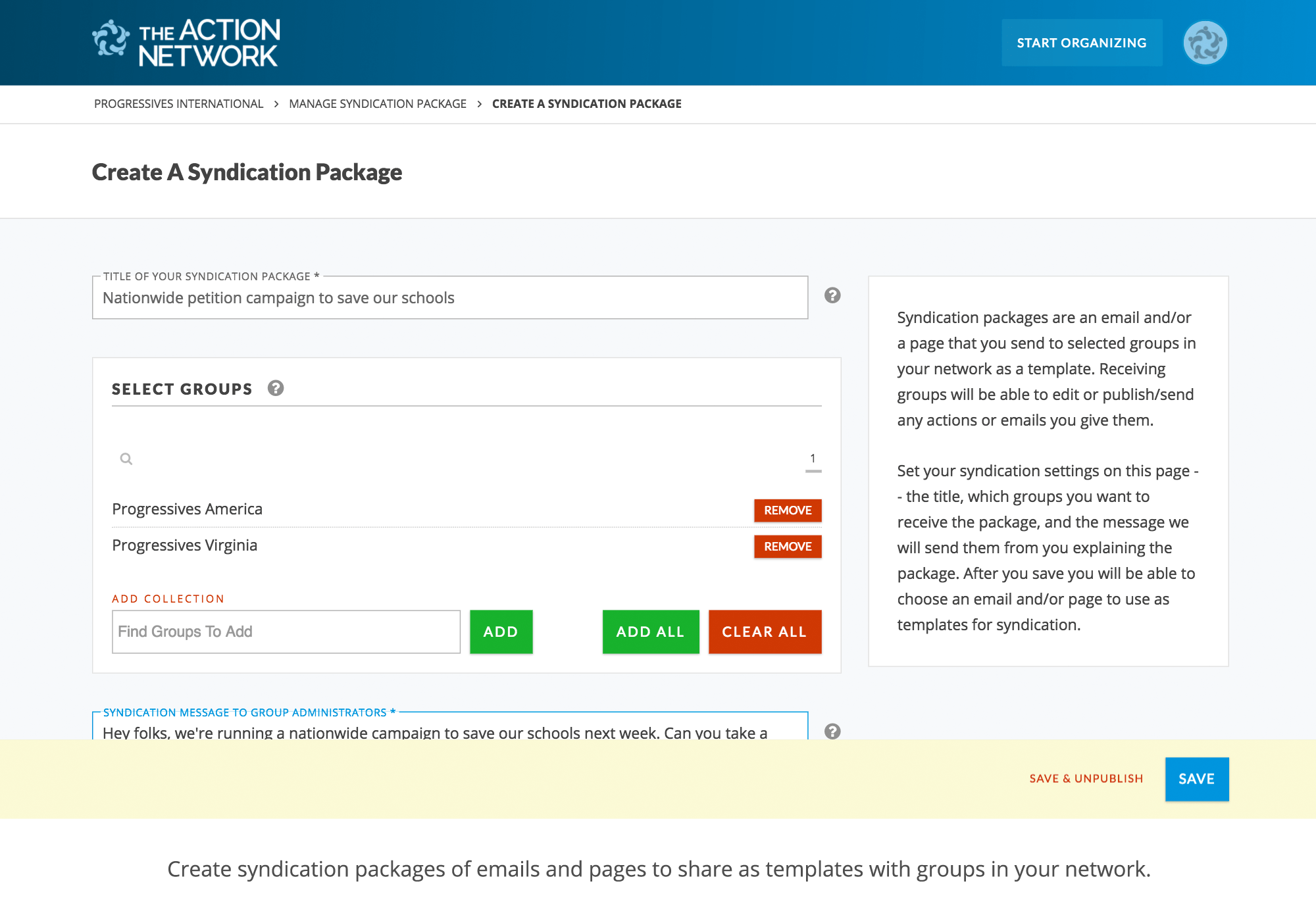Toolset Action Network