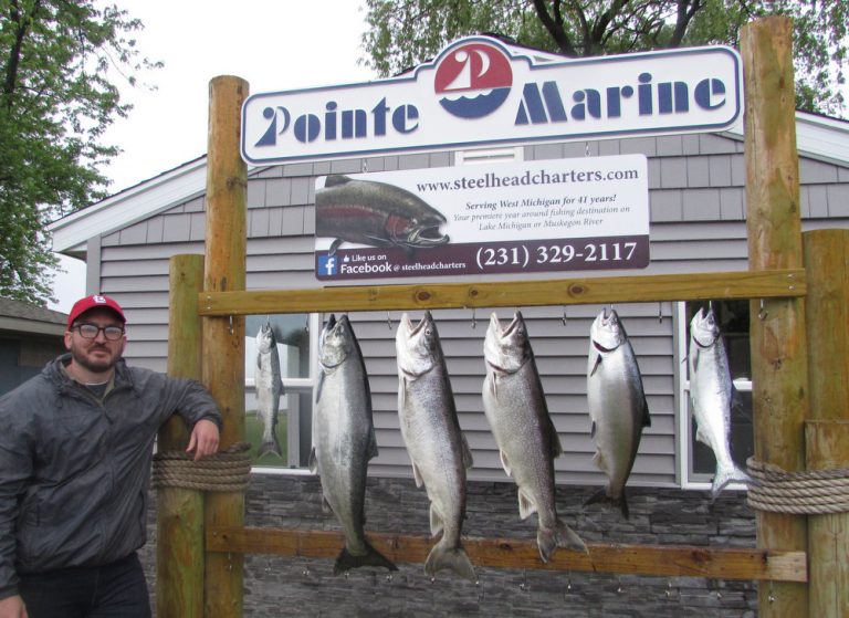Lake Michigan Salmon fishing out of Muskegon Action Salmon Charters